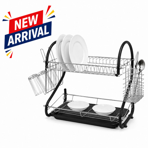 Tier chrome dish drainer - dish,