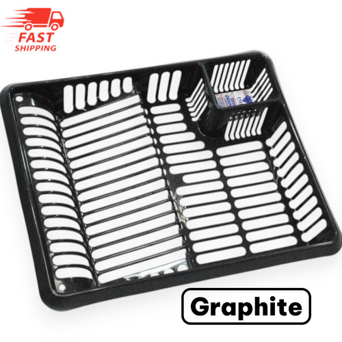 Graphite plastic dish drainer - graphite,