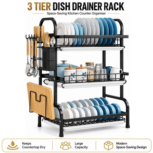 Tier dish drainer rack - 3,