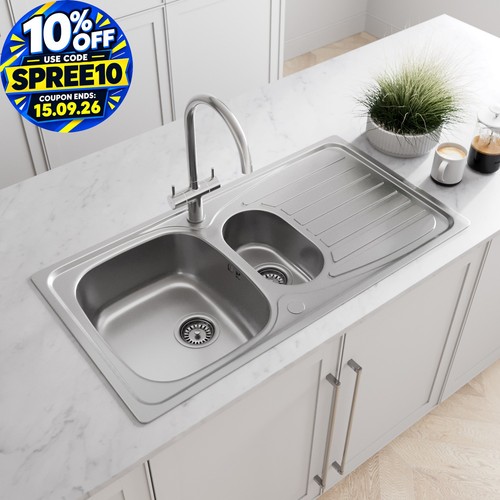 Stainless steel kitchen sink - steel,