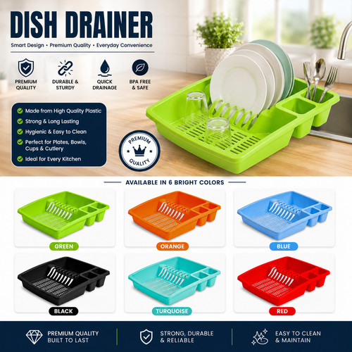 Large plastic dish drainer - large,