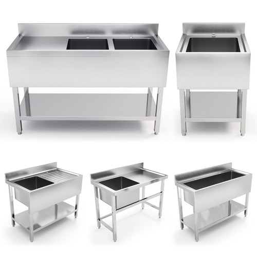 Stainless steel sink catering - steel,