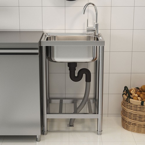 Stainless steel single sink - stainless,